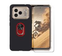 BMPNLSZ Coque pour Ulefone Rugone Xever 8+Rouge Anneau+Verre trempé