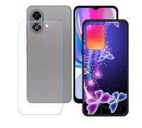 BMPNLSZ Coque pour ZTE Blade A35E, Silicone TPU Cover Bumper Housse Étui Case + Film Protecteur Verre trempé écran pour (6,6") - LH96