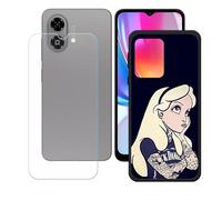 BMPNLSZ Coque pour ZTE Blade A35E, Silicone TPU Cover Bumper Housse Étui Case + Film Protecteur Verre trempé écran pour (6,6") - LH2