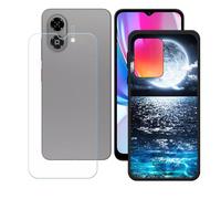 BMPNLSZ Coque pour ZTE Blade A35E, Silicone TPU Cover Bumper Housse Étui Case + Film Protecteur Verre trempé écran pour (6,6") - LH39