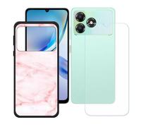 BMPNLSZ Coque pour ZTE Blade A36, Silicone TPU Cover Bumper Housse Étui Case + Film Protecteur Verre trempé écran pour (6,75") - LH16