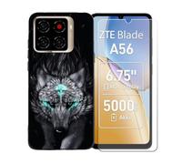 BMPNLSZ Coque pour ZTE Blade A56, Silicone TPU Cover Souple Cristal Bumper Housse Étui Case + Film Protecteur Verre trempé écran pour ZTE Blade A56 - BST13