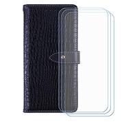 BMPNLSZ Cuir Etui pour Oppo A6 4G + 3Verre trempé- Noir-HZEY
