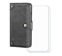 BMPNLSZ Cuir Etui pour Oppo Find X9S Pro + 2Verre trempé- Noir-HZLD