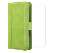 BMPNLSZ PU Cuir Etui pour Lunar Eclipse L1 5G + Verre trempé, HD Anti Rayures Film Protection écran - Fermeture Pliant Coque Cover Housse de Protection pour (6,79") - Vert-XHDFG