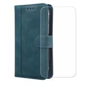 BMPNLSZ PU Cuir Etui pour Lunar Eclipse L1 5G + Verre trempé, HD Anti Rayures Film Protection écran - Fermeture Pliant Coque Cover Housse de Protection pour (6,79") - Bleu-XHDFG