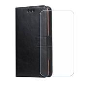 BMPNLSZ PU Cuir Etui pour Lunar Eclipse L1 5G + Verre trempé, HD Anti Rayures Film Protection écran - Fermeture Pliant Coque Cover Housse de Protection pour (6,79") - Noir-XHDSXT