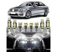 BMT xms Kit d'éclairage LED intérieur pour Mercedes Benz C-Class W204 S204 Sedan Wagon Estate 2007-2014 / C204 Coupe 2011-2015, éclairage intérieur blanc 6000K, 20 pièces