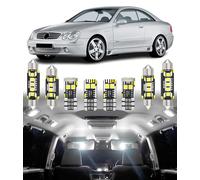BMT xms Kit d'éclairage LED intérieur pour Mercedes Benz CLK-Class C208 A208 C209 A209 Coupe Cabriolet 1997-2010, éclairage intérieur blanc 6000K,12 pièces