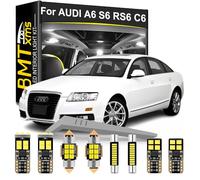 BMT xms Kit d'éclairage LED intérieur pour voiture - Remplacement pour AUDI A6 S6 RS6 C6 4F Sedan Avant 2005-2011, éclairage intérieur blanc 6000K, 19 pièces