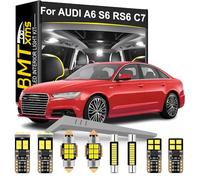 BMT xms Kit d'éclairage LED intérieur pour voiture - Remplacement pour AUDI A6 S6 RS6 C7 4G Sedan Avant 2012-2018, éclairage intérieur blanc 6000K, 15 pièces