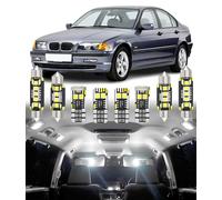BMT xms Kit d'éclairage LED intérieur pour voiture - Remplacement pour BMW 3 Series E46 Sedan Wagon Touring Coupe Cabrio 1997-2006, éclairage intérieur blanc 6000K, 17 pièces