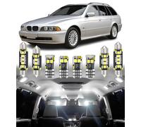 BMT xms Kit d'éclairage LED intérieur pour voiture - Remplacement pour BMW 5 Series E39 Sedan Wagon Touring 1995-2004, éclairage intérieur blanc 6000K, 21 pièces