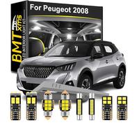 BMT xms Kit d'éclairage LED intérieur pour voiture - Remplacement pour Peugeot 2008 2013-2022, éclairage intérieur blanc 6000K, 18 pièces