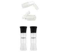BMTick Lot de 4 adaptateurs coudés en verre et bols cyclone de rechange pour tours d'aromathérapie XQ2 Extreme Q et V-Tower, 987654325678
