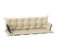 BMTTERQGWO - Outsunny Coussin banc 3 places 180x110x8 cm attaches housse siege exterieur interieur beige noir mobilier jardin