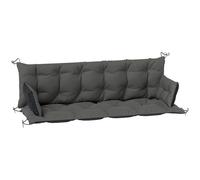 BMTTERQGWO - Outsunny Coussin de banc 3 places 180x110x8 cm sangles, housse de siege, mobilier de jardin ou balancoire, gris fonce et