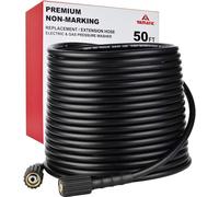BMTTERQGWO-YAMATIC Tuyau Kink Resistant 15m 1/4" M22 Laiton pour Nettoyeur Haute Pression Ryobi Troy Bilt Greenworks 3200 PSI