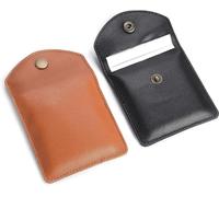 BMTyne UK Lot de 2 cendriers de poche en cuir Marron et noir