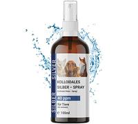 BMUT 1x 100ml Spray Colloïdal Argent pour Animaux de Compagnie - Chien, Chat, Cheval - Spray - Anti-Démangeaisons - Acariens - 40 ppm