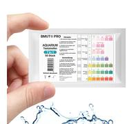 BMUT August Engelhardt Lot de 50 bandelettes de test 7 en 1 pour étang et poissons - Valeurs d'eau par exemple : pH nitrite, nitrate, GH