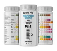 BMUT Lot de 100 bandelettes de test d'eau potable 9 en 1 pour analyse de la qualité de l'eau du robinet, dureté totale, plomb, cuivre, nitrate