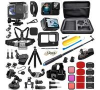 BMUUPY Kit d'accessoires, Compatible avec Les caméras d'action pour GoPro Hero 13 Black, Comprenant Un boîtier étanche en Silicone, Un Support de vélo, Un Filtre de plongée Gopro13