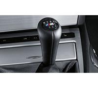 BMW (25 11 7 896 884) Levier de changement de vitesses M en cuir véritable/pommeau de levier de vitesse, noir
