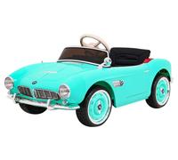 Bmw 507 Retro Voiture Electrique Pour Enfants Verte + Led Audio + Telecommande + Cuir Eco + Eva + Demarrage Lent