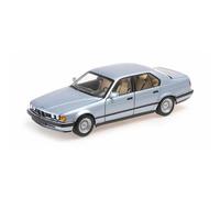 BMW 730I E32 1986 Light Blue Metallic 1/18 Minichamps neuve en boite