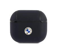 BMW BMA3SSLNA Coque AirPods 3 granatowy/navy Geniune Leather Silver Logo, ?tui pour ?couteurs + casque, Bleu