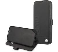 BMW BMFLBKP13SSLLBK Coque de Protection pour iPhone 13 Mini 5,4" en hêtre Noir