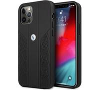 BMW iPhone 12 Pro Max Housse BMHCP12LRSPPK, Noir - Cuir Courbe Perforé Hardcase