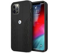 Étui pour BMW iPhone 12 / 12 Pro, Noir - Cuir Curve Perforé