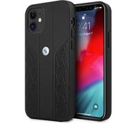 Housse BMW Leather Curve Perforate Noir - iPhone 12 mini