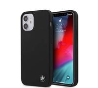 BMW BMHCP12SSILBK Étui Rigide en Silicone pour iPhone 12 Mini 5,4" Noir