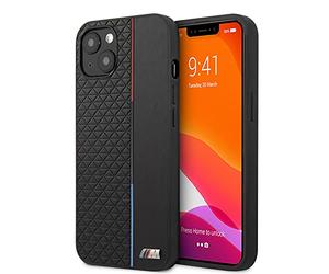BMW BMHCP13MTRTBK Coque pour iPhone 13 6,1" Noir M Collection Triangles