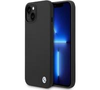 BMW BMHCP14MSILBK Apple iPhone 14 Plus / 15 Plus noir Silicone Metal Logo