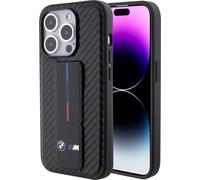 BMW BMHCP15LGSPCCK Apple iPhone 15 Pro hardcase Grip Stand Smooth & Carbon black