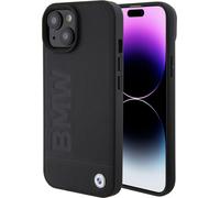 BMW BMHCP15SSLLBK Apple iPhone 15 Cuir Hot Stamp noir