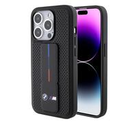 BMW BMHCP15XGSPPRK Coque pour iPhone 15 Pro Max 6,7" Noir Coque rigide Grip Support lisse et perforé