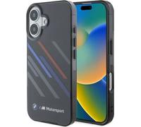 BMW BMHCP16S23HTRAK Apple iPhone 16 hardcase Motorsport IML Ranm Stripes noir