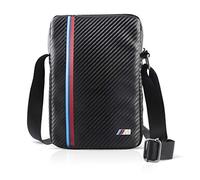 BMW Étui pour tablette BMTB8MCPBK – Cuir synthétique, rayures effet carbone tricolore – 7-8" Noir