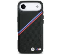 CG Mobile Coque BMW M Tricolor Metal Logo Compatible avec MagSafe pour iPhone 17 Air (Noir)