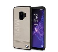 BMW Coque en Cuir pour Samsung Galaxy S9 Taupe