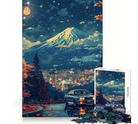 BMW E avec Le Mont Fuji (Japon) Puzzle de 1000 pièces pour Adultes Stimule l'esprit, apaise et s'amuse Bords réguliers (38x26cm)
