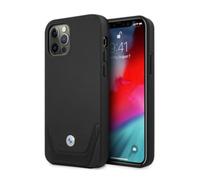 BMW Étui pour iPhone 12 Pro Max 6.7 Cuir noir perforé