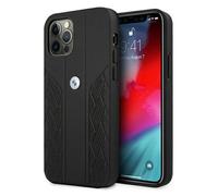 BMW Étui de Protection en Cuir BMHCP12LRSPPK pour iPhone 12 Pro Max 6,7" Noir Perforé