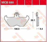 BMW K 1200 Lt ABS 1999-2000 TRW Organique Allround Plaquette de Frein MCB680