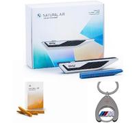 BMW Kit de parfum d'intérieur Natural Air Starter + recharge Endless Desert + porte-clés jeton de courses Coffret cadeau pour fan